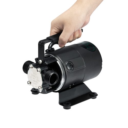 115V Water Transfer Pump 330GPH Self-Priming Pump, Portable Electric Utility Sump Pump with Suction Hose Attachment Black