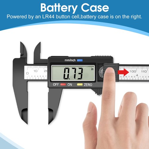 Digital Caliper Calipers Measuring Tool, 0-6inches Electronic Caliper with Premium Large LCD Screen, Inch and Millimeter Convert, Auto-Off Feature, High Precision and Clear Display, HnoaTovy