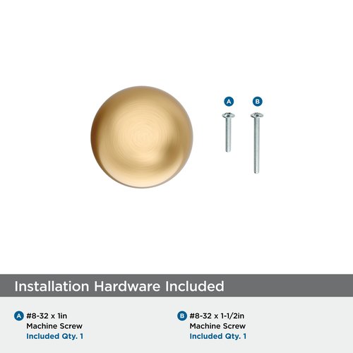 Amerock Coble 1-1/8 inch (29mm) Diameter Champagne Bronze Cabinet Knob, BP37660CZ