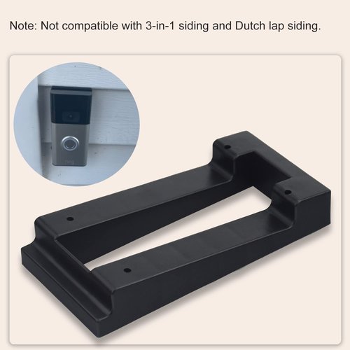 AMTHKNO Video Doorbell Vinyl Siding Mounting/Adapter Angle Adjustment Plate W/Hardware, for Ring 2, Ring 3, Ring 3 Plus Video Doorbell fit Standard Style Siding