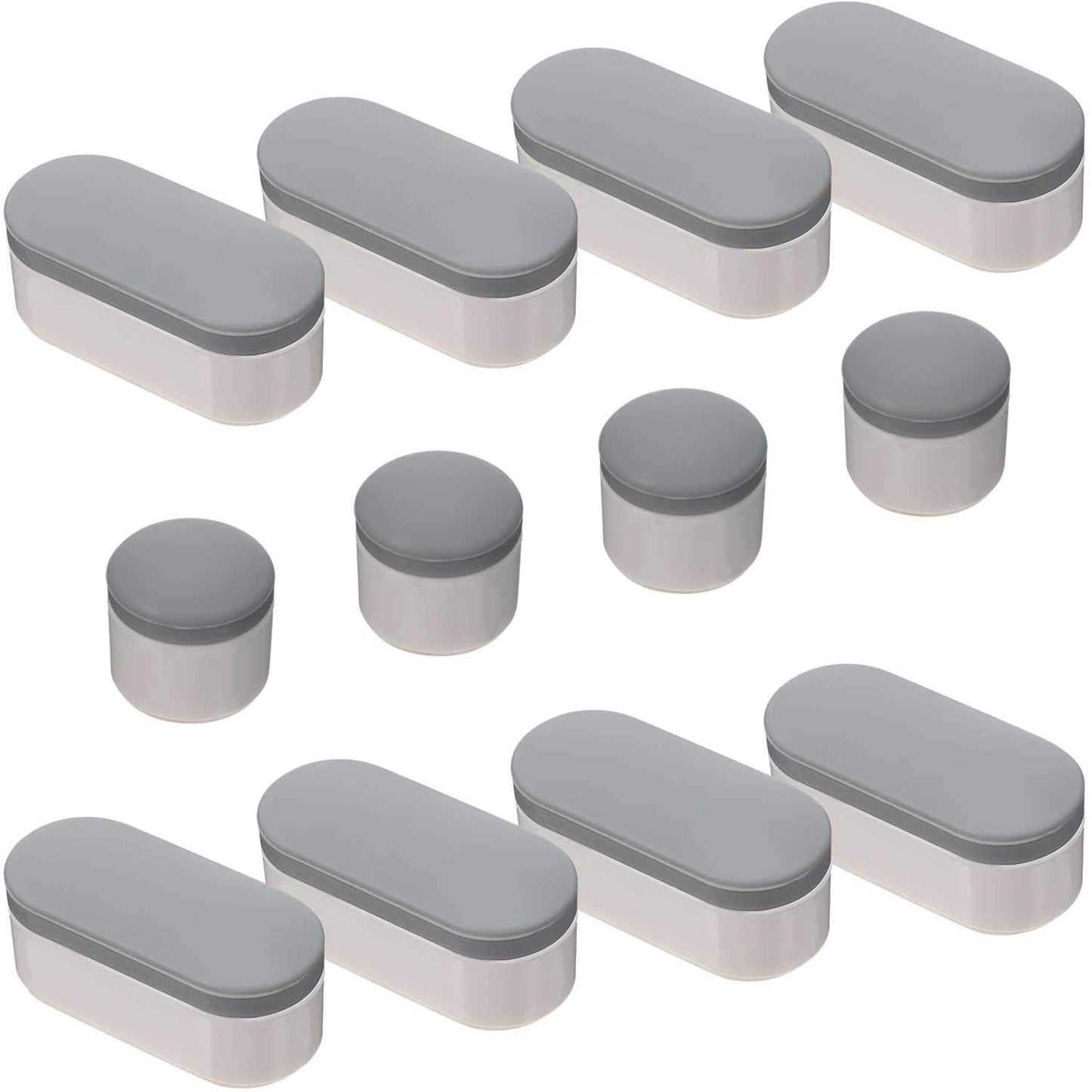 Boao 12 Pcs Universal Toilet Seat Bumpers Kit Toilet Spacers for Bidet with Strong Adhesive Rubber Bumpers Pads Replacement for Families, Hotels, Hospitals, School