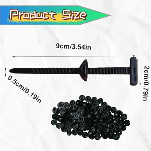 cable tie buckle,nylon universal cable tie buckle,Heavy Duty Nylon Zip Ties – Self-Locking UV Resistant Cable Ties for Car, Home, DIY – 3.5" Black Universal Wire Ties (2025 Upgrade) (50, black)