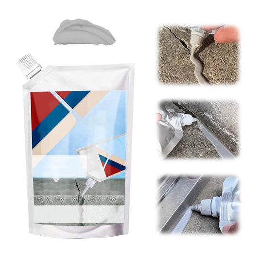 Heavy-Duty Concrete Crack Repair Adhesive – Quick-Drying Waterproof Sealer for Outdoor Concrete, Home Repairs, and Renovations (Grey, 200G)