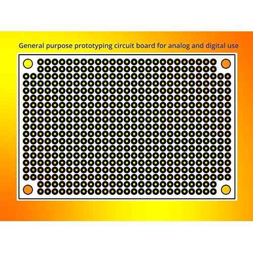 40PCs PCB Board Prototyping PCBs Circuit Boards Kit | 5 Size Universal untraced Perforated Printed Circuits Boards | Solder-able Circuit Protoboards for DIY Soldering Electronic Projects