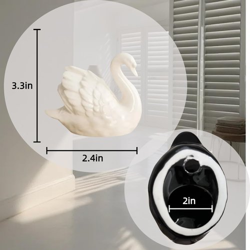 Ceramic Floor Caps,Toilet Bolt Covers Decorative,Toilet Screw Cover Caps (White Swan)