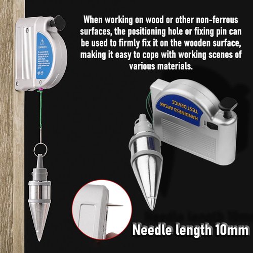 Retractable Plumb Bob, With 19.7 Ft Auto Recoil Cord & Quick-Stabilizing Bob for Construction Industry Assignments, Automatically Stretch Line Magnetic Plumb Bobs Tool (1pc)