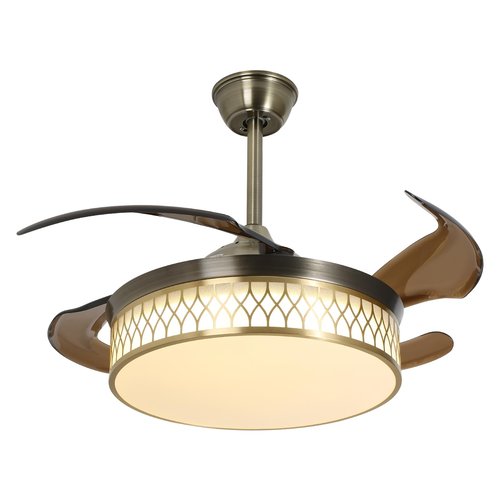 HREHGHGI 42" Ceiling Fan Light Combo with Remote Control 6 Speeds & Adjustable Color Temp Reversible for Year-Round Use (Brown)