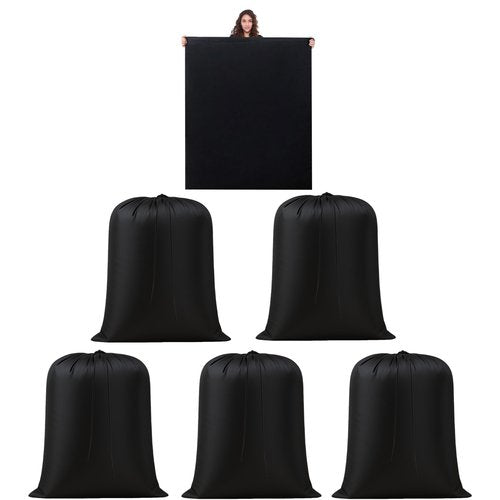 5-Pack Extra Large Moving Bags – 150L Heavy Duty Storage Bags for Clothes, Blankets, Laundry, College Dorm Essentials – Foldable, Zipper-Free, Reusable Organizer for Moving Boxes Replacement