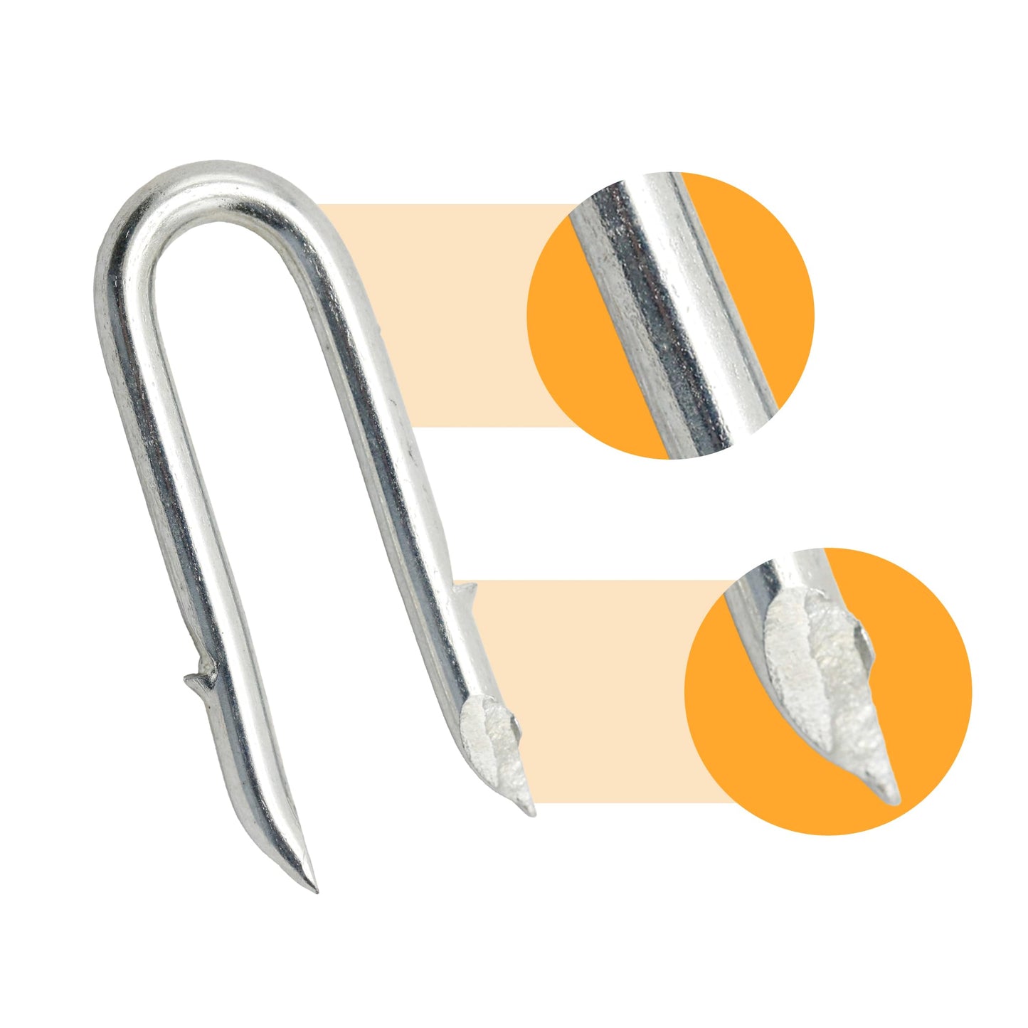 HENGTONG Galvanized Steel U-Shaped Fencing Staples for Mesh Fencing 400pcs