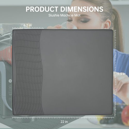 Slushie Machine Mat for Compatible with Ninja FS301C/FS301/FS300/Slushie 72 Oz/CREAMi 24 Oz, Ninja Slushie Accessories,Protect the Countertop, Easy to Clean, Upgrade Your Slushie Experience