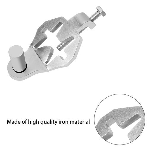 2 Packs T-Post Gate Hinge Pins, Gate Hanger on Metal T Post 5/8" or 3/4" Hinge Eyes, Adjustable for Chain Link Fence Gate, Farm, Garden & Backyard, Silver