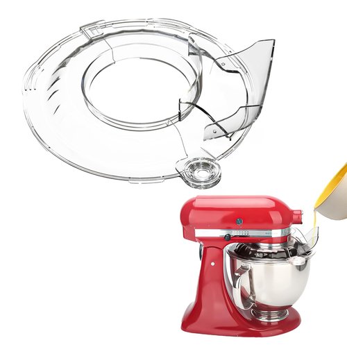 Pouring Shield for KitchenAid Tilt Head 4.5-5 QT (for Stainless Steel Bowls Only), for Kitchen aid Accessories and Attachments, Fully Enclosed Foldable Lid Mixer Bowl Cover, Not For Bowl Lift