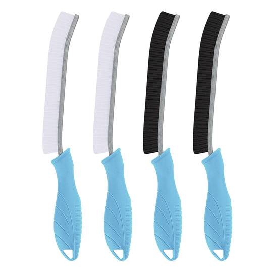TQRR Toilet Brush, 4Pcs Bathroom Cleaning Brush, Toilet Scrubber, Deep Toilet Bowl Brush with Hanging Hole, Multifunctional Gap Cleaning Brush, Bristles for Kitchen Sinks, Tub,Shower (4, Light Blue)