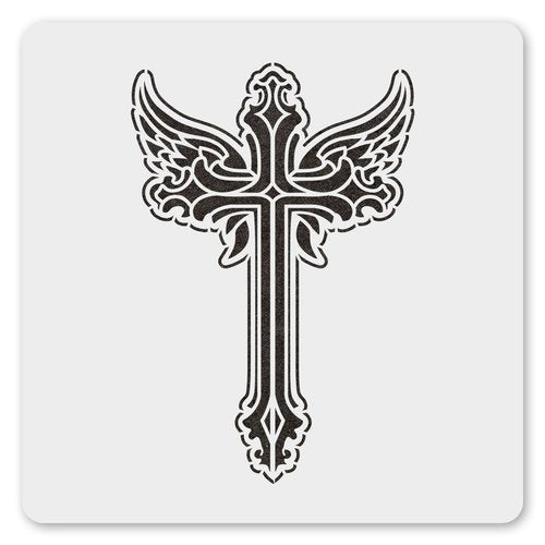 MAGJUCHE Cross Stencil 6 Inches, Reusable Cross Stencil for Painting DIY Crafts Decor