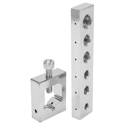 CYSFETENA Nut Bolt Drill Jig Set, Metal Safety Wire Drill Jig for Precise Locking Wire Cross Drilling, Compatible with M12, M10, M8, M6 Thread Sizes, Safety Wire Drill Guide Tool for Secure Drilling