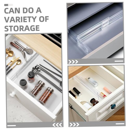 HOMSFOU 4pcs Expandable Drawer Dividers Retractable Drawer Partition for Organizing Clothing Underwear Socks Sturdy Plastic for Home Dorm
