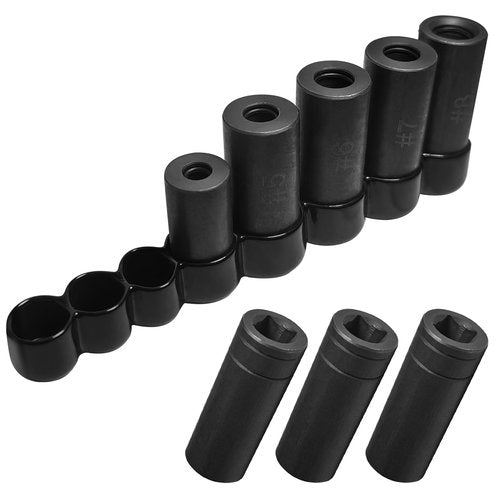 70500 Tap Socket Set, 8-Piece – 1/4" & 3/8" Drive, Fits All MCTI Standard Taps (1/2" & 1/8" NPT, Up to 12mm Metric), Ideal for Socket Wrench Set Use