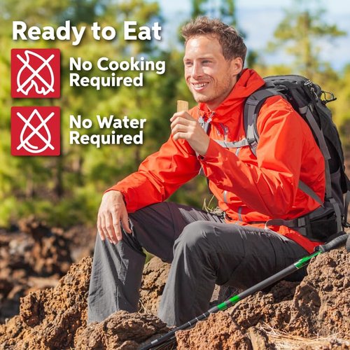 SOS Food Lab Emergency Food Bar - 2400 Calorie Ration (Shortbread Cookie) - 2 Day/48 Hour Ready to Eat Supply for Camping, Hiking, Disaster Preparedness - 5 Year Shelf Life High Energy Survival Food