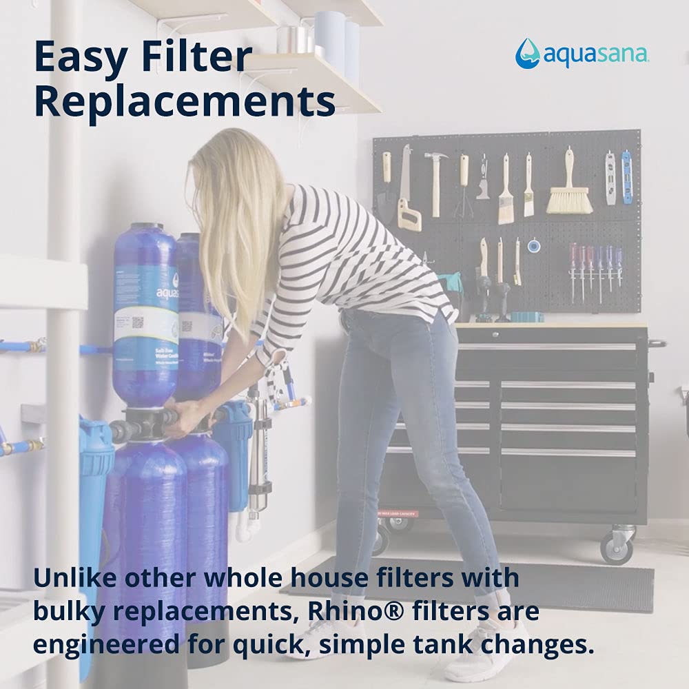 Aquasana Whole House Salt-Free Softener Alternative Replacement Tank| 600,000 Gallons | Descaler Tackles Sediment & Scale to Protect Pipes & Appliances | No Salt or Drain Line Required | EQ-AST-WH-R