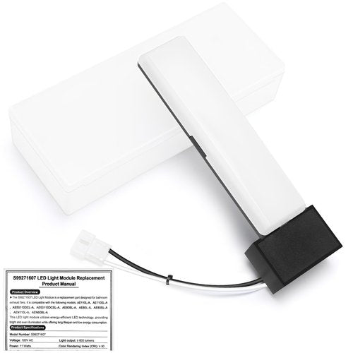 Soft Glow LED Light Module for Bathroom Fan - 25K Hrs Long-Lasting, Compatible with AE80L-A, AE80SL-A, AE80BL-A, AEN80BL-A, AE110L-A, AEN110L-A, AE110SL-A, AERN110L-B, AE50110DCL-A, OEM Part S99271607