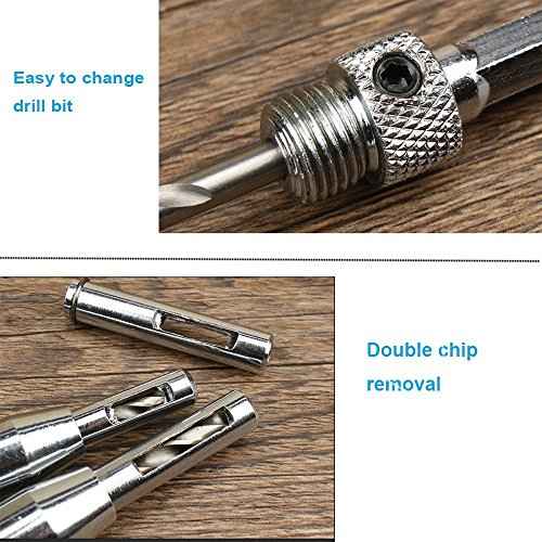 4Pcs Door Self-Centering Hinge Drill, Window Hole Opening Center Drill Bit Hole Puncher Woodworking Tools 5/64'' 7/64'' 9/64'' 11/64''