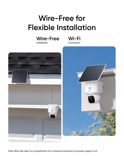 eufy Security SoloCam E30, Security Cameras Wireless Outdoor, Solar Camera Outdoor Wireless, 360° Pan, AI Tracking, 2K Clarity, HomeBase S380 Compatible, No Monthly Fee