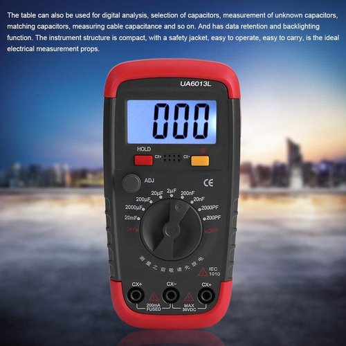 A sixx Capacitor Tester, Capacitance Meter, Portable Capacimeter, LCD Digital for Measuring for Test