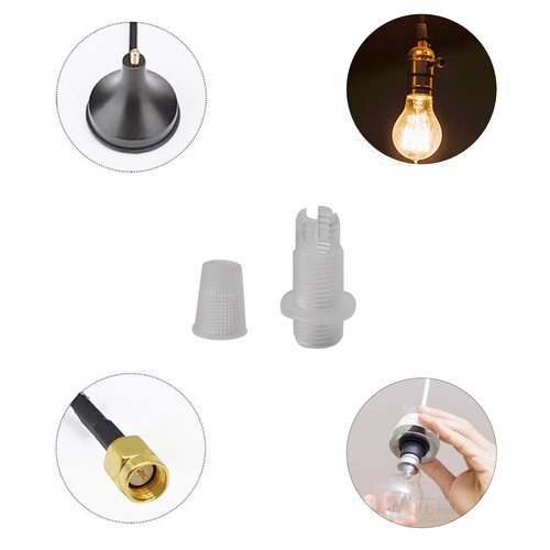 Runseaway 50 Pairs Plastic Pendant Lighting Strain Reliefs, Lamp Light Fixture Replacement, Cable Glands Cord Grips for Wiring, Ceiling Lighting(Transparent)