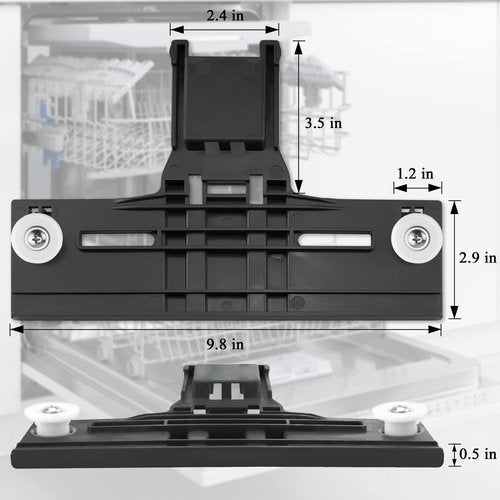 Upgraded W10350375 W10712395 Dishwasher Top Rack Adjuster Compatible with Whirlpool Dishwasher Parts, Includes W10195839 W10195840 10508950 W10250160 Part Replacement for kenmore Dishwasher, 10 PCS