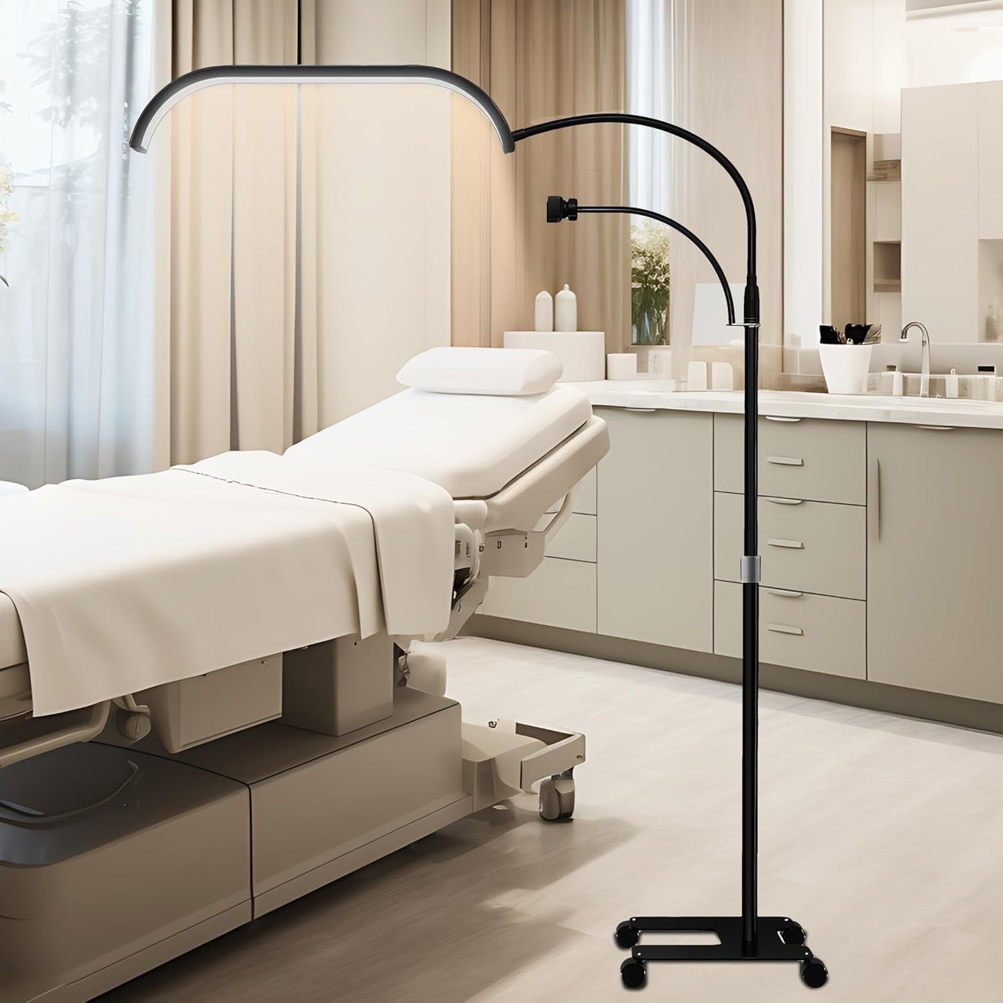 Hi_friend LED Floor Light, Half Moon Lamp for Lash Extension, Lighting for Beauty, Skincare, Lashes, Eyebrows, Filming Content Creation, Lash Lamp for Eyelash Tech