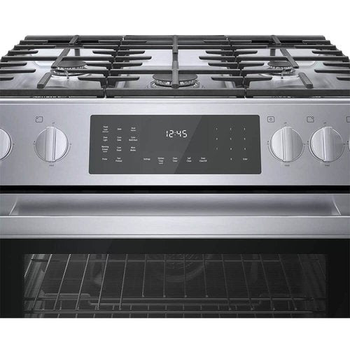 800 Series 30 in. 4.6 cu. ft. Slide-in Dual Fuel Range with Self-Cleaning Convection Oven in Stainless Steel