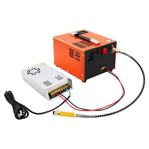KWCWB PCP Air Compresso 4500Psi 30Mpa,12V DC/110V AC PCP Airgun Compressor,8MM Quick-Connector,for Paintball,Air Rifle, Scuba Bottle