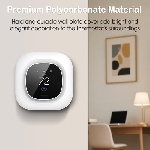 CaseBot Wall Plate for New 2025 ecobee Smart Thermostat Essential Thermostat, Practical and Stylish Trim Plate Bracket Cover Mount Holder, White