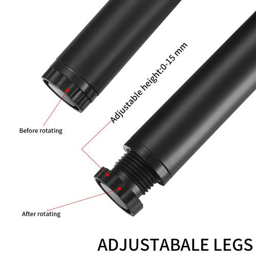 Fulushouxi 4 Pcs Furniture Legs, Metal Cabinet Legs, 6 inches/15 cm Adjustable Furniture Support Feet for Kitchen Shelves Sofa Table Chair Desk Cupboard Furniture Adjustable Legs Feet Foot