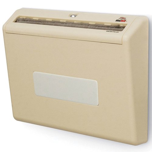 Locking Wall Mount Drop Box, 18" W x 4" D x 14" H, Putty