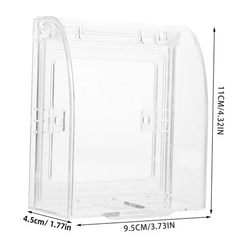 Angoily 2Pcs Transparent Babyproof Electric Outlet Cover Safety Switch Box Protector Easy Install Socket Guard for Outlet Protection for Young