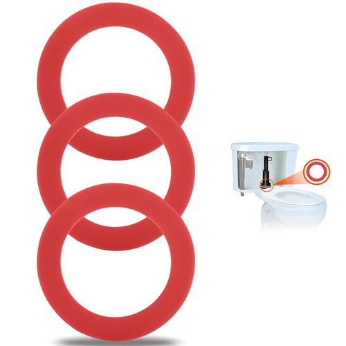 Flush Valve Seal for Mansfield 210/211 Flush Valve, Upgraded Silicone Material Mansfield Toilet Replacement Parts 160, Toilet Gasket Equivalent to 630-0030, 3Pcs
