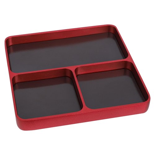 Magnet Tool Tray, 3.94x3.94 Inch 3 Compartments Magnetic Parts Tray Screws and Bolts Organizer for Storing Sockets Screws Small Parts Garage Home Outdoor