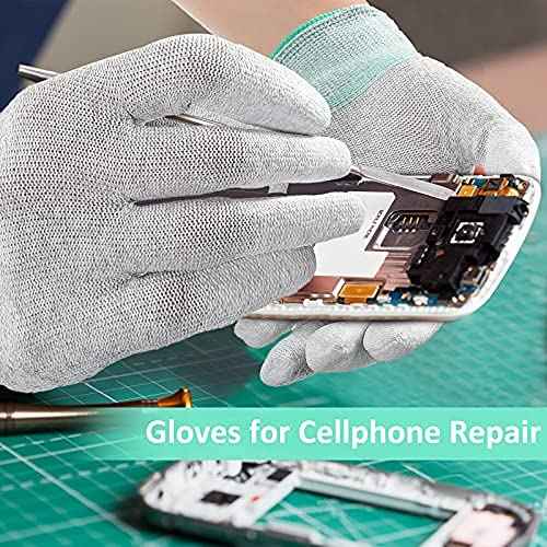 4 Pairs ESD Anti Static Gloves with High Resistance Carbon Fiber - PC Building & Repair (Medium)