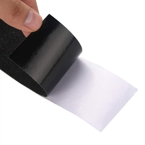 Anti Slip Tape, 16.5ft 2inch Non Slip PVC Tape Safety Tape for Stair Step Floor Safety Decor (Black)