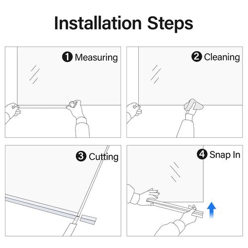 3Pack 3/8" x 39" Shower Door Bottom Seal - Shower Door Sweep - Frameless Glass Seal Strip - Stop Leaks and Create a Water Barrier, 10MM