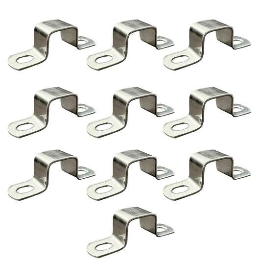 RITUIPIO 5 pcs 50 mm×50 mm Square Pipe Strap 304 Stainless Steel Square Conduit Strap Heavy Duty Tube Strap Clamp for 2"×2" Square Pipe