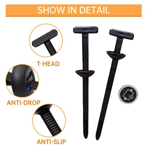Nylon Universal Cable Tie Buckle Zip Tie (3.5”) Automotive Push Mount Small Assorted Zip Ties Tool Heavy Duty Self Locking UV Resistant Plastic Cable Ties for Car Daily Repair (50)