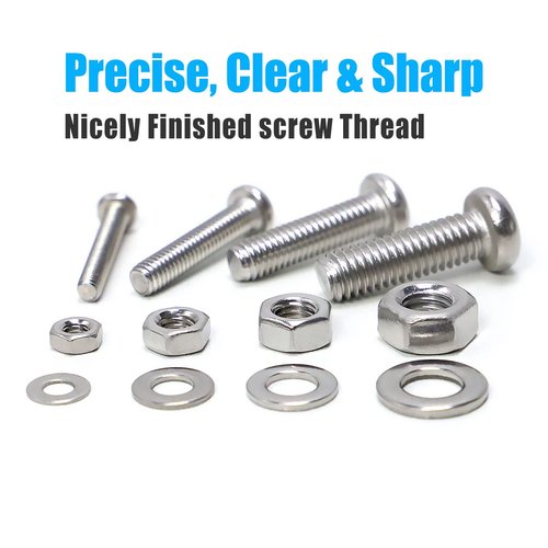 Nuts and Bolts Assortment Kit, AETTL 900 pcs Stainless Steel Metric Assorted M6 M5 M4 M3 Machine Screws Set Phillips Drive Pan Head with Flat Washers