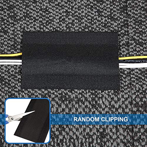 WILLBOND 19.69 Ft Carpet Cord Cover Cable Protector in Black – Easy Cable Management