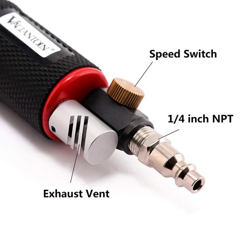 Valianto 2" 3" Mini Air Sander, Pneumatic Sander Random Orbital Eccentric Dual Action Polisher with M6 Thread Plate (2" and 3"),- Adjustable Airflow Valve - US Connector