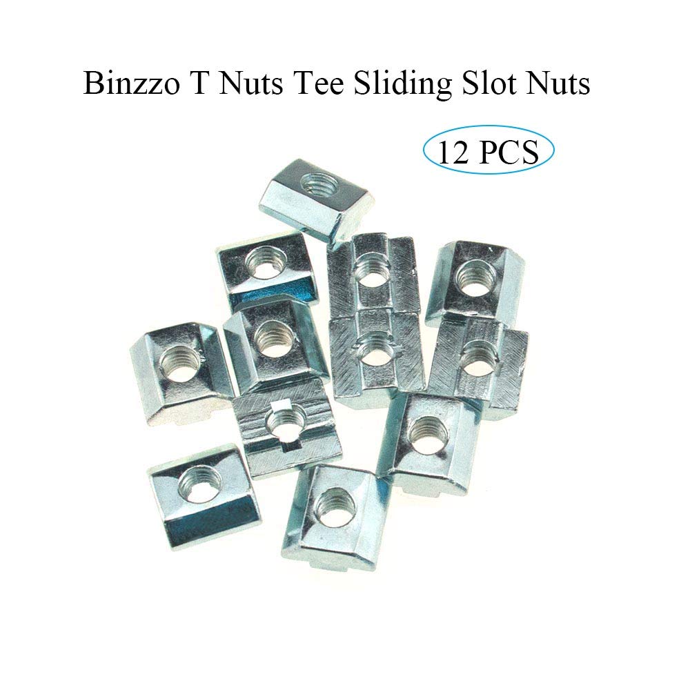 Odinest T Nuts Tee Sliding Slot Nuts 40 Series M8 Threaded Slide in Pre-Assembly for 40x40 Aluminum Extrusions Frame with Profile 4040 Sereis 8mm Slot for CNC Router Build Rail 3D Printer 12pcs