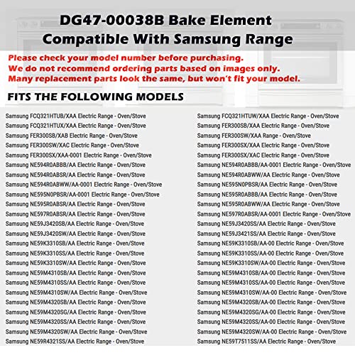 DG47-00038B Oven Bake Element for Samsung Range/Stove/Oven