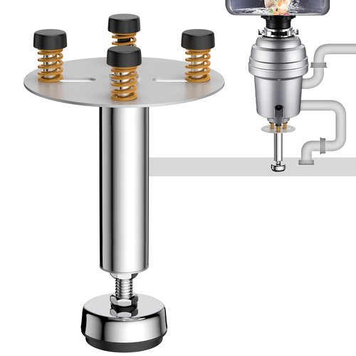 Joysafe Garbage Disposal Support, Adjustable Spring Shock Absorber Bracket (7.48-10.62 inch (19-27cm)), Holds Up tp 440lbs, Stainless Steel Noise Reduction Installation Kit