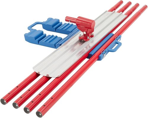 Bull Float Magnesium Concrete Float,36 x 8" Round End Tool, with Adjustable Bracket, Easy to Use with 4 Float Handle Bracket, Aluminum Magnesium Alloy Concrete Float
